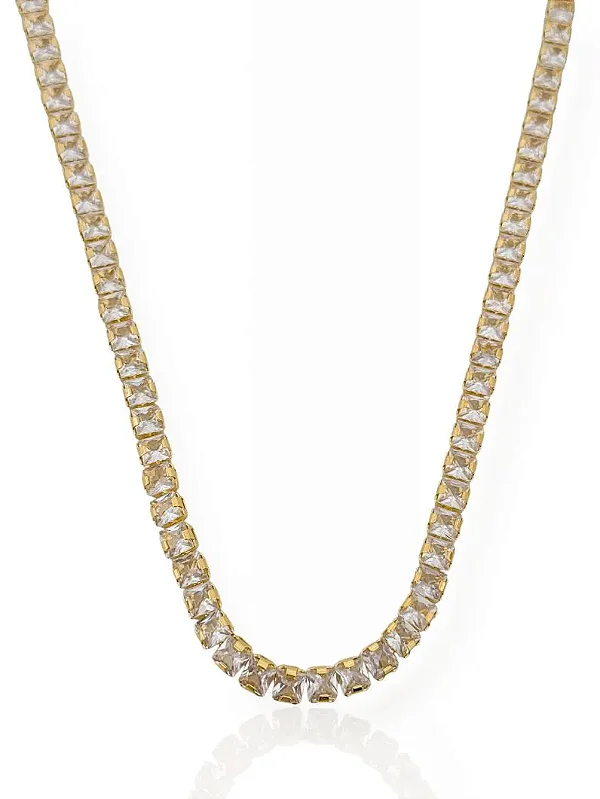 Colar Riviera Cristal - Ouro