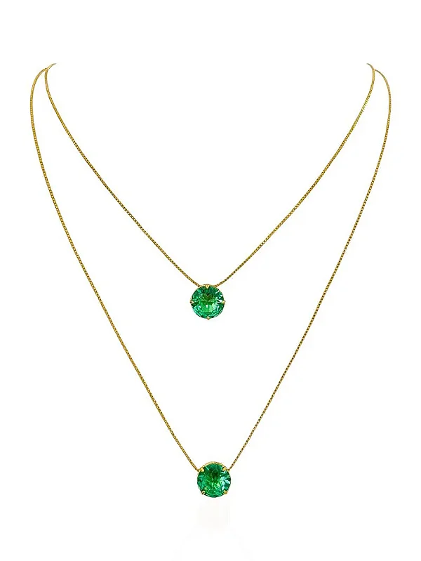 Colar Duplo Esmeralda