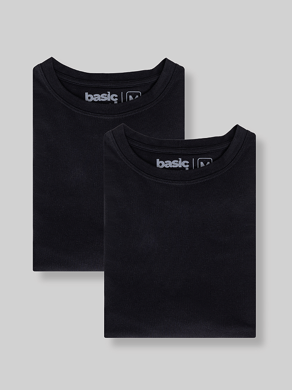 Kit 2 Camisetas Pretas
