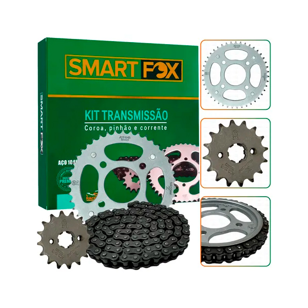 Relação Cg Titan 150 Fan Sport Mix Kit Transmissão Aço 1045