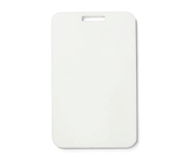 Crachá de Acrílico Branco 5x8,5cm