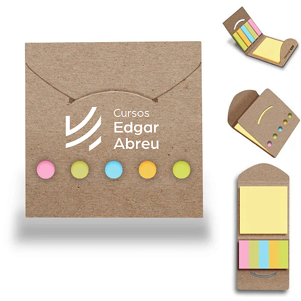 Bloco Kraft post-ít mini Edgar Abreu