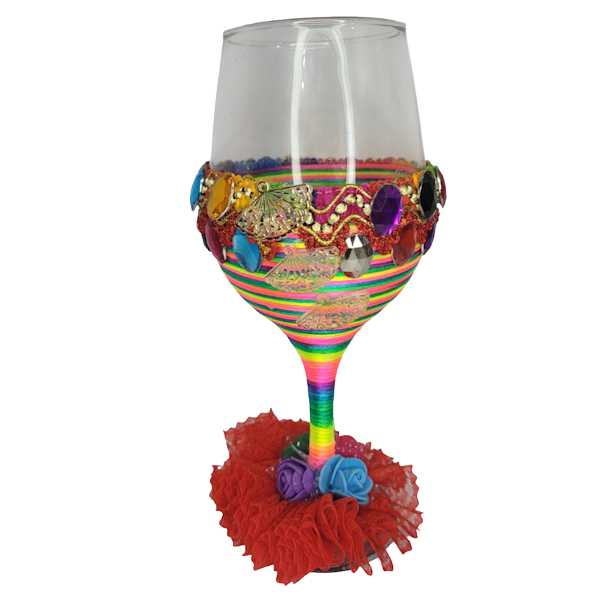 Taça de Cigana Colorida com Pedrarias