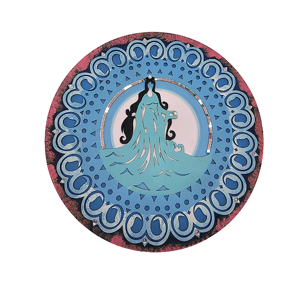 Mandala de Iemanjá Quadro Em Relevo