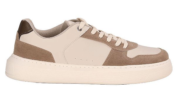 TÊNIS OG SINTÉTICO STREET BEGE COM GELO