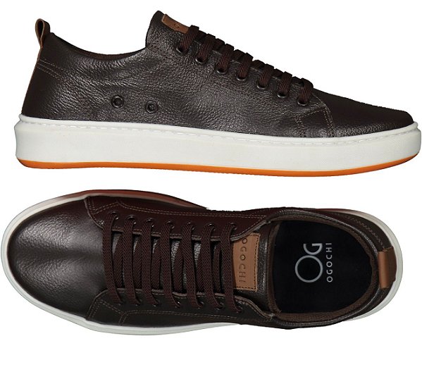 SAPATÊNIS OG COM ELÁSTICO CAFÉ C/ SOLA LARANJA