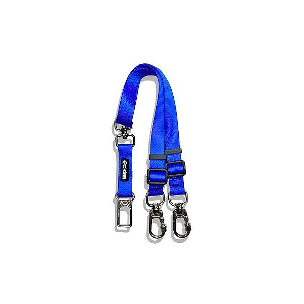 Cinto de Segurança Duplo para cachorros Azul Royal