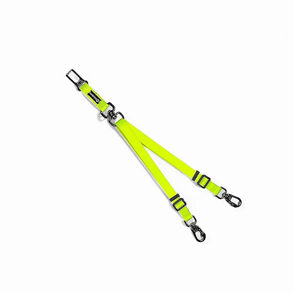 Cinto de Segurança Duplo para cachorros Neon Amarelo
