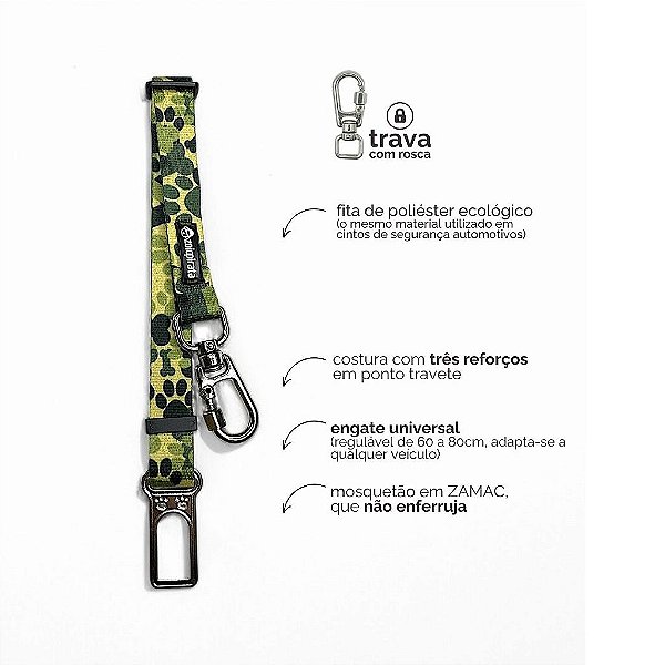 Cinto de Segurança para cachorros Milicão