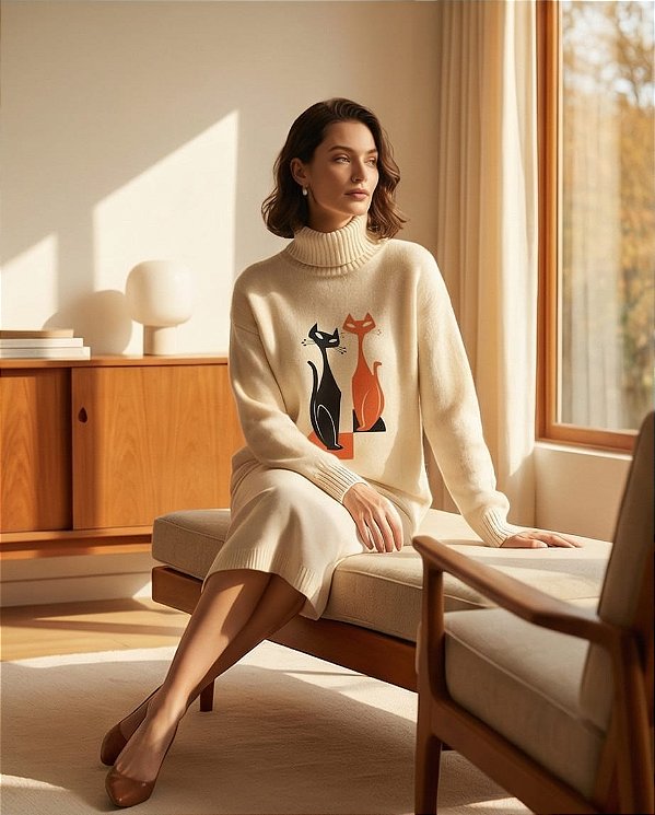 MAXI PULL JACQUARD PET , CAT