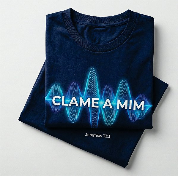 Camiseta DSL "Clame a Mim" – Edição Soundwave Azul Marinho Premium - Embalagem Exclusiva | DSL Wear