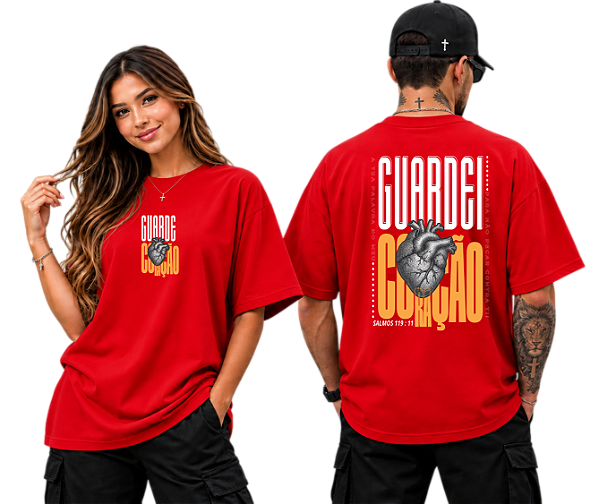 Camiseta Oversized Guardei no Coração — Salmos 119:11 | DSL Wear