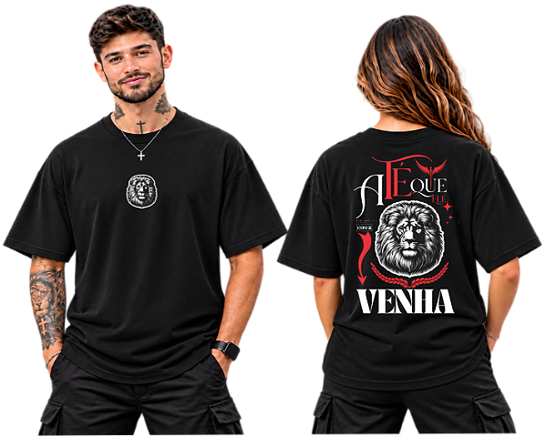 Camiseta Oversized Até Que Ele Venha — 1 Coríntios 11:26 | DSL Wear