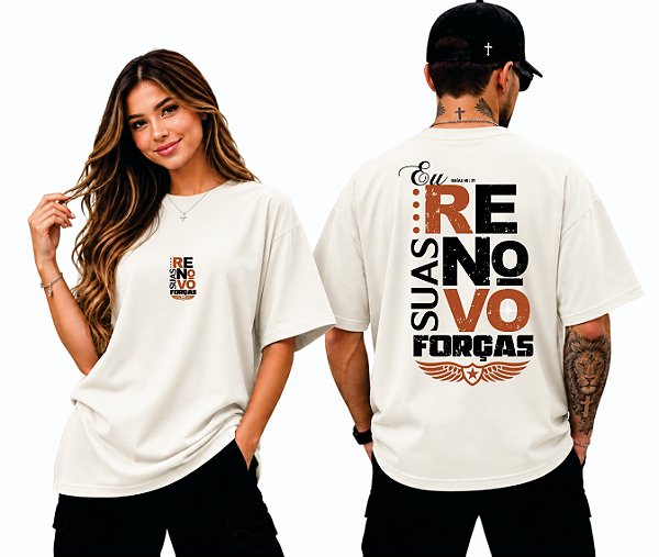 Camiseta Oversized Renovo — Isaías 40:31 | DSL Wear