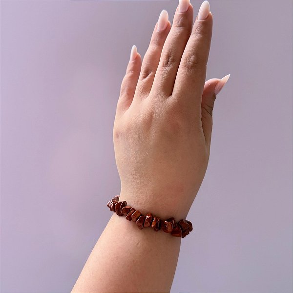 Pulseira de Jaspe Vermelho – Pedra Natural para Vitalidade, Força e Estabilidade