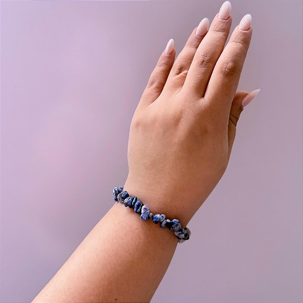 Pulseira de Lápis-Lazúli – Pedra Natural para Sabedoria, Intuição e Expressão Pessoal