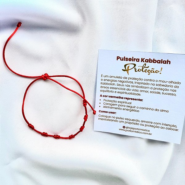 Pulseira Kabbalah 7 nós - Amuleto de proteção