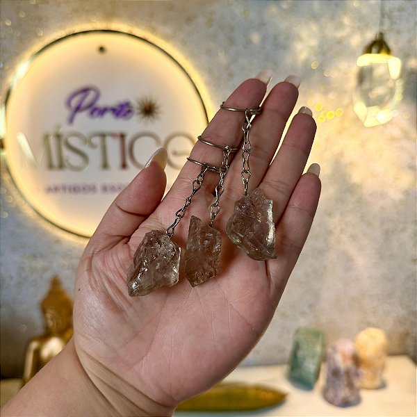 Chaveiro de Quartzo Fumê  – Transmutação, Segurança e Limpeza Emocional