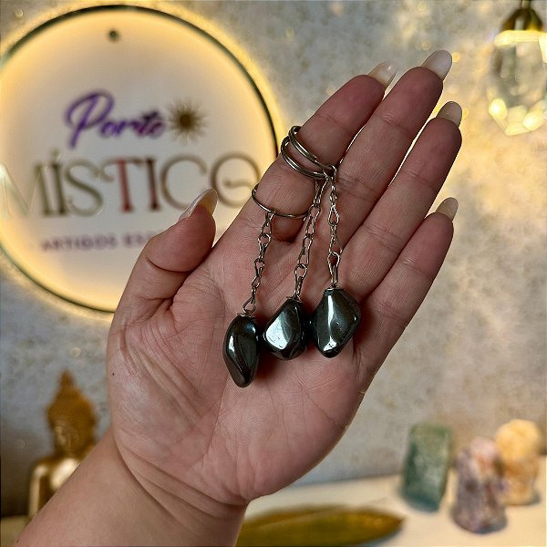 Chaveiro de Hematita – Aterramento, Foco e Força Mental