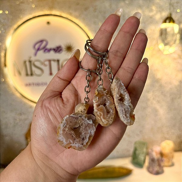 Chaveiro de Geodo de Ágata – Equilíbrio, Estabilidade e Força Interior