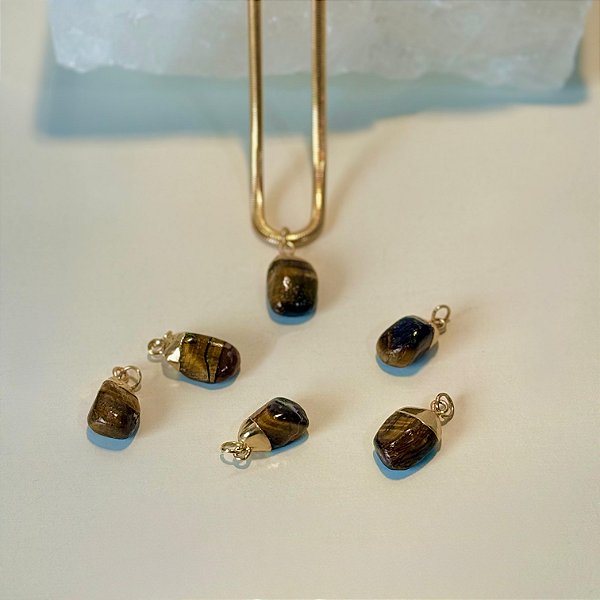 Pingente de Olho de Tigre – Coragem, Foco e Proteção Energética