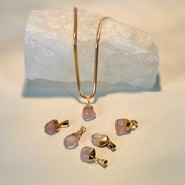 Pingente de Quartzo Rosa – Amor, Cura Emocional e Harmonia