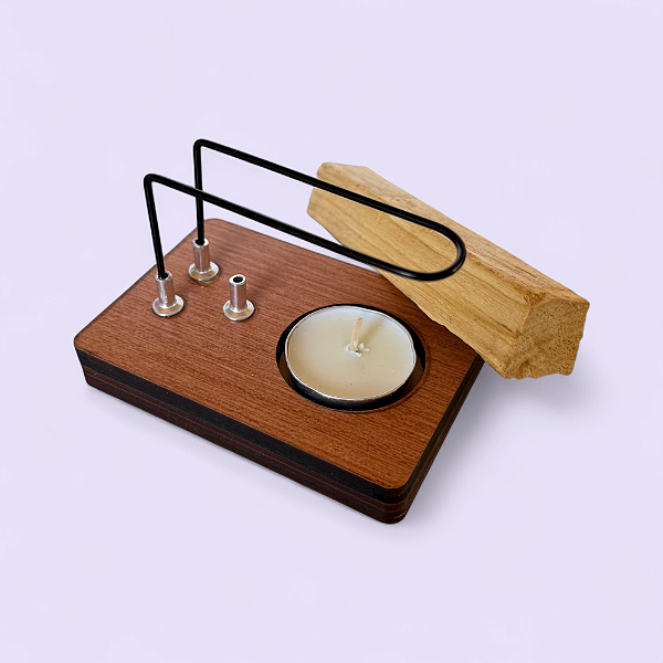 Incensário Suporte de Palo Santo com Vela