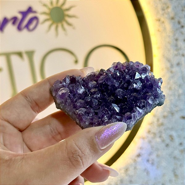 Drusa de Ametista Q. EXCELENTE – Elevação Espiritual e Purificação Energética