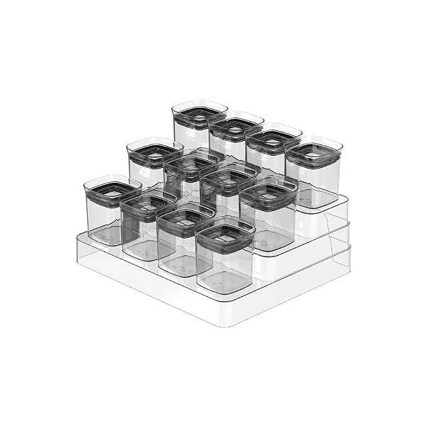 Organizador de Tempero Multinivel Block Ou 13pçs COB1300NT - Natural
