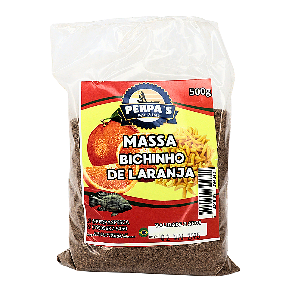 Massa Perpas Pesca Bichinho de Laranja 500G