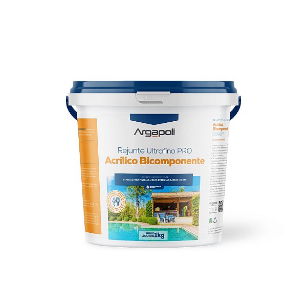 Rejunte Acrílico Bicomponente - ULTRAFINO PRO - Diversas cores - 1 Kg