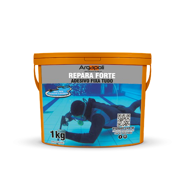 REPARA FORTE - Cola até em baixo da água, pedra, cerâmica, em vidro, fórmica e metal - 1 Kg