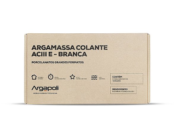 ARGAMASSA COLANTES AC-III E  BRANCA - Monocomponente - 15 Kg