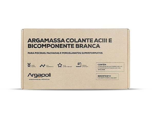 ARGAMASSA COLANTES AC-III E  BRANCA - Bicomponente - 13 Kg