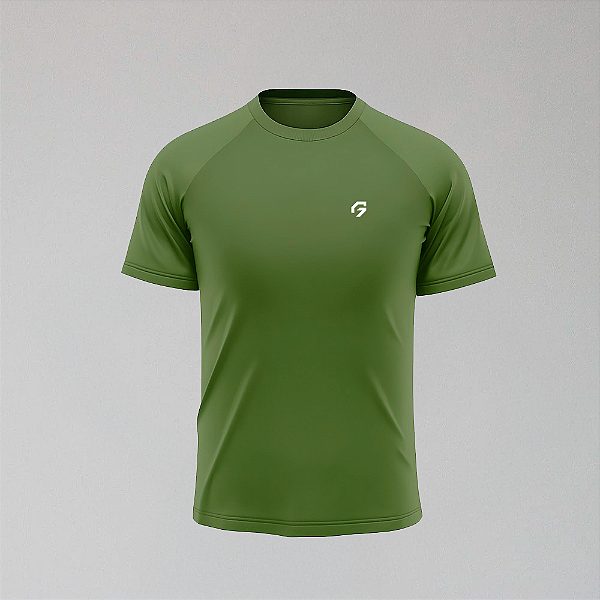 Camiseta Poliamida ARG Verde Musgo – Logo Peito Branco