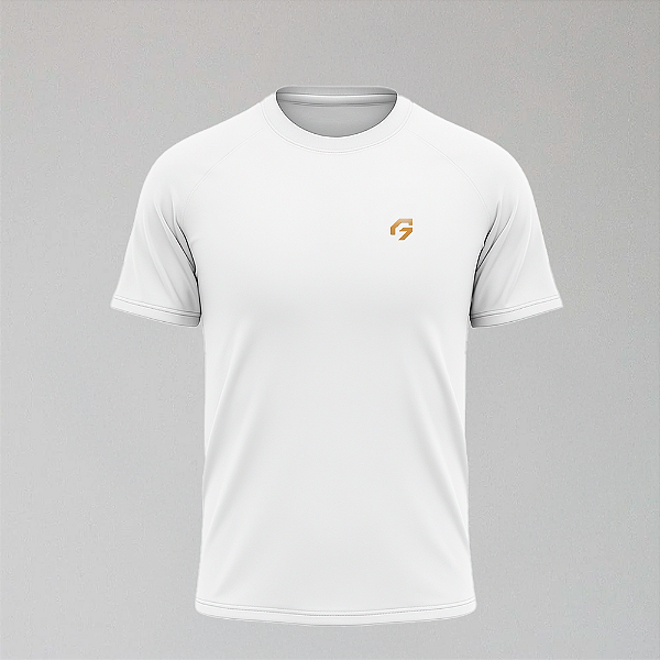 Camiseta Branca ARG Prime – Logo Peito Dourado