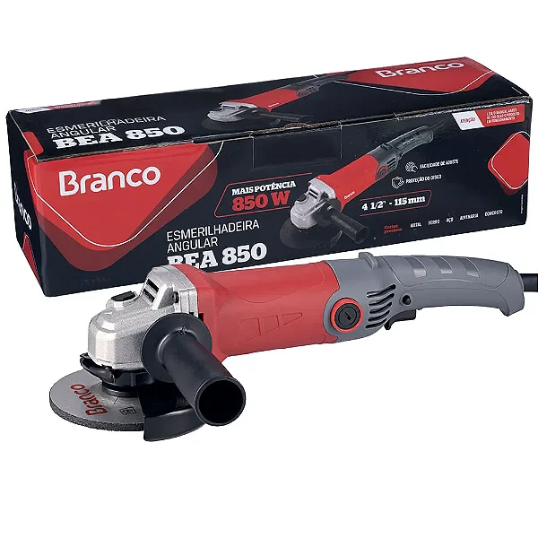 Esmerilhadeira Angular 850w Branco Elétrica 4 1/2