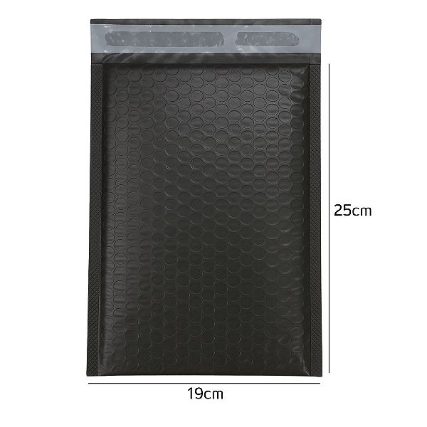 Envelope de Segurança Laminado Cinza com Bolha 19x25cm