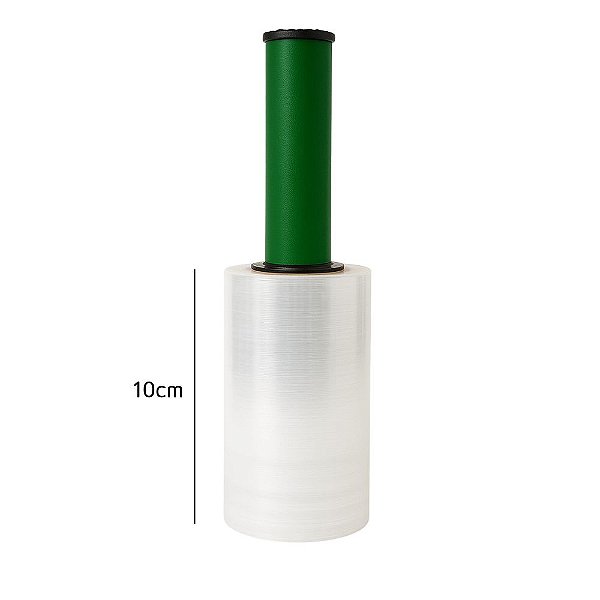 Bobina de Filme Strech Transparente c/ Cabo 10cm 0,025 micras