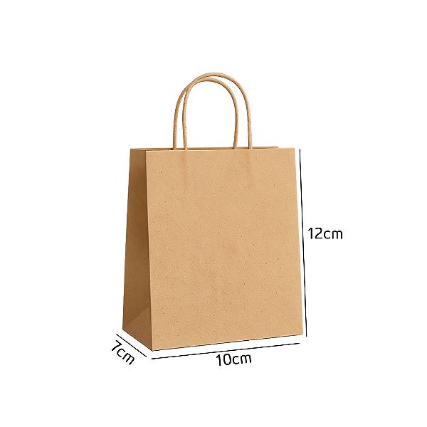 Sacola Kraft Para Semi Joias 12X10X07