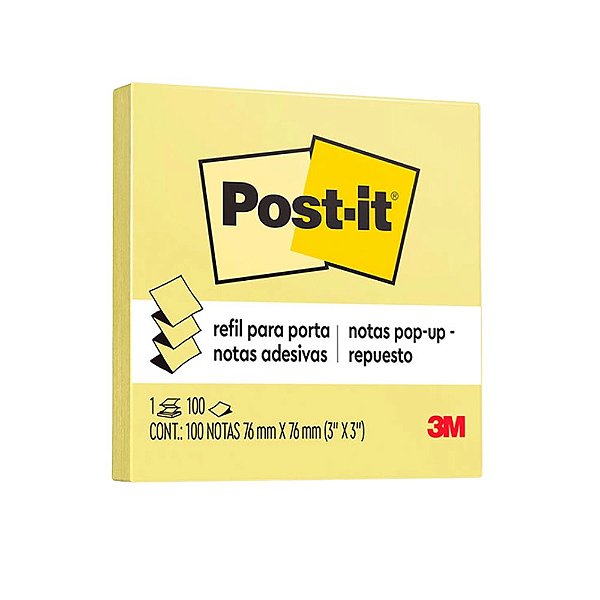 Bloco Auto Adesivo 76X76Mm 100Fls Amarelo Post-It 3M