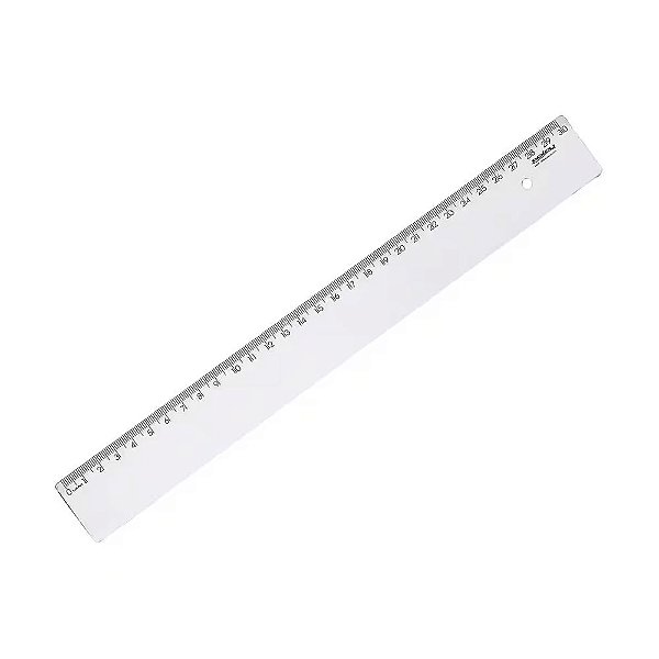 Regua 30Cm New Line Cristal Waleu