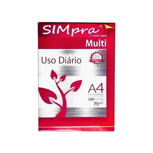 Papel Sulfite A4 Simpra 75Gr 500 Folhas