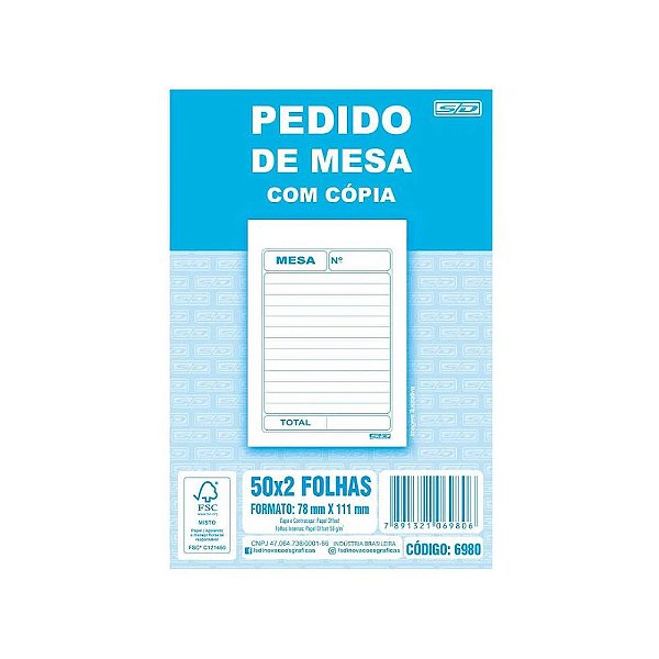 Pedido Mesa S/Carbono 50X2 10085