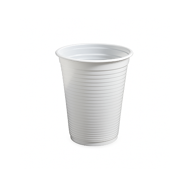Copo Descartável Branco 180Ml 100UN. Cristalcopo