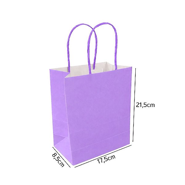 Sacola de Papel Lilás P 17,5x8,5x21,5