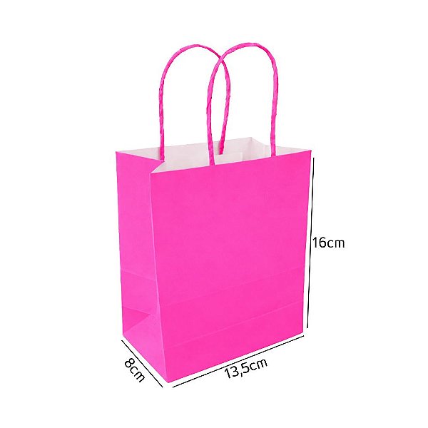 Sacola de Papel Pink Mini 13,5x8x16