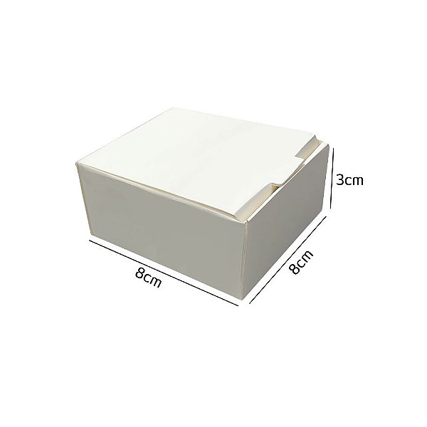 Caixa de Papelão Branca n72 8x8x3