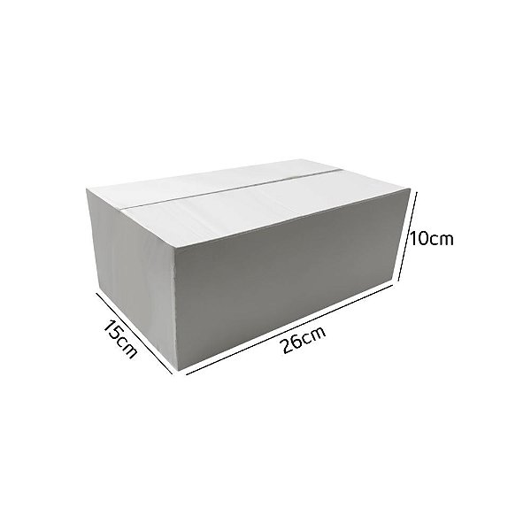 Caixa de Papelão Branca n74 26x15x10
