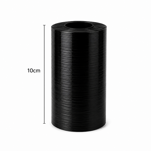 Bobina de Filme Strech Preto 10cm 0,030 micras